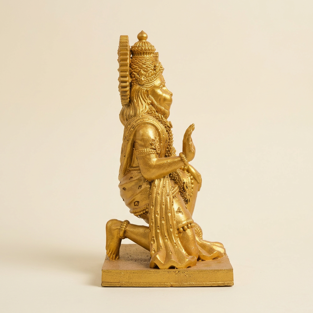 Gold Hanuman statue side-view product image