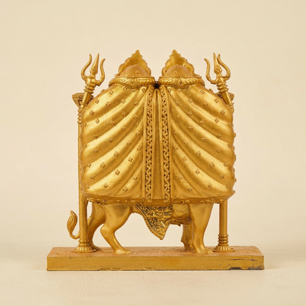 Gold statue rear-view product image